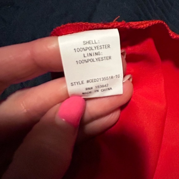 Code Mode Red Ruffle Mini Dress | Size: Small - Picture 7 of 7